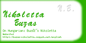 nikoletta buzas business card